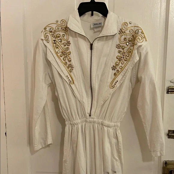 White Embellished Jumpsuit - Picture 5 of 8